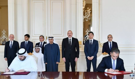 Er werden investeringsovereenkomsten ondertekend tussen Azerbeidzjan en de Verenigde Arabische Emiraten