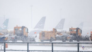 Heftiger Schneefall und Eisregen stören den Verkehr in Skandinavien und Deutschland