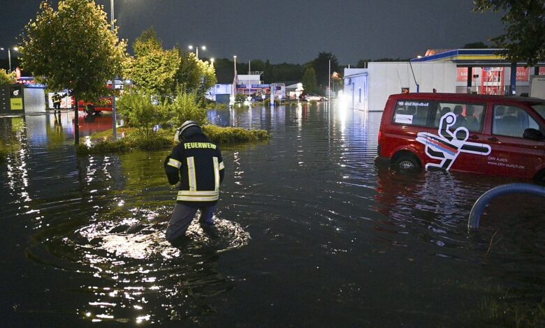 Deutschland und Belgien erleben schwere Gewitter und Überschwemmungen