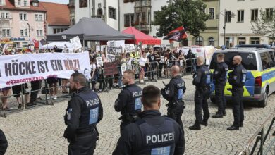 Vor den Thüringer Wahlen demonstrieren Tausende gegen die extreme Rechte in Deutschland